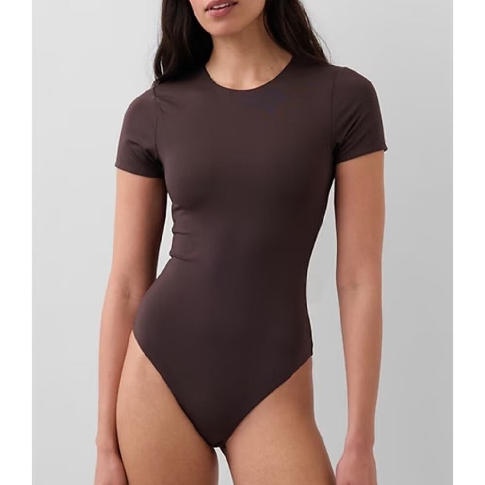 GAP Brown Short Sleeve Crewneck Bodysuit